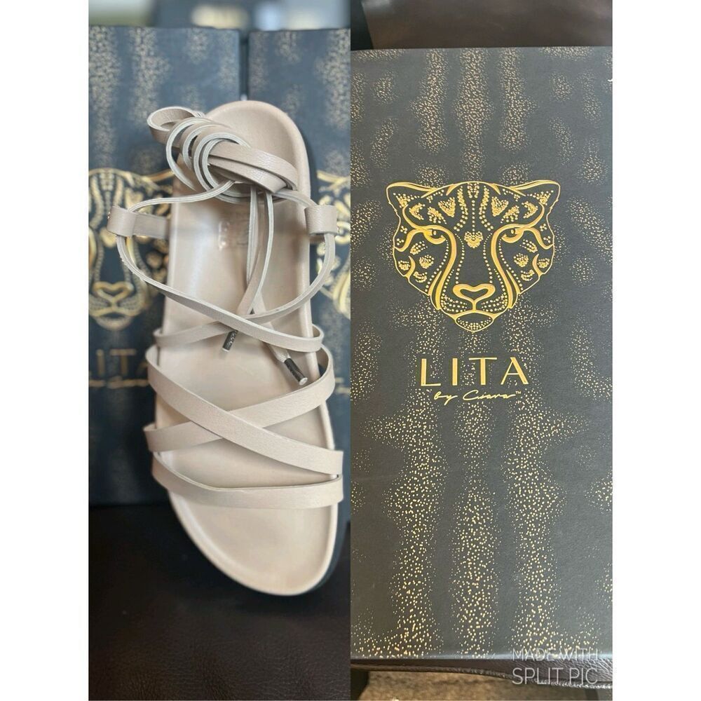 Lug Gladiator Sandal LITA by Ciara Black Leather